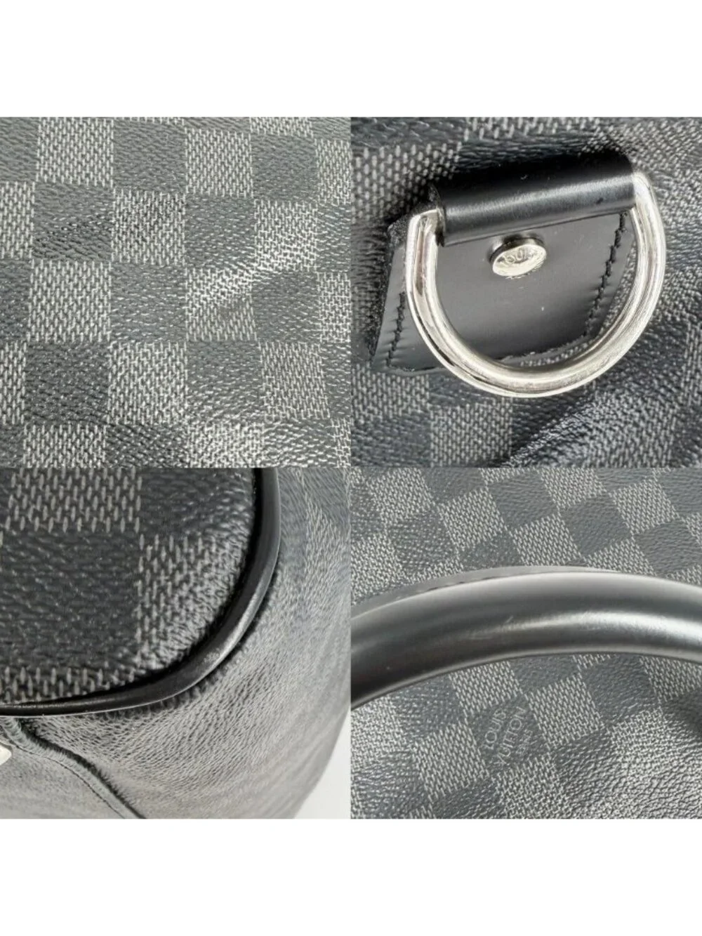 Louis Vuitton Boston Bag Roadster 50 Crossbody 2-Way Damier Graphite Black